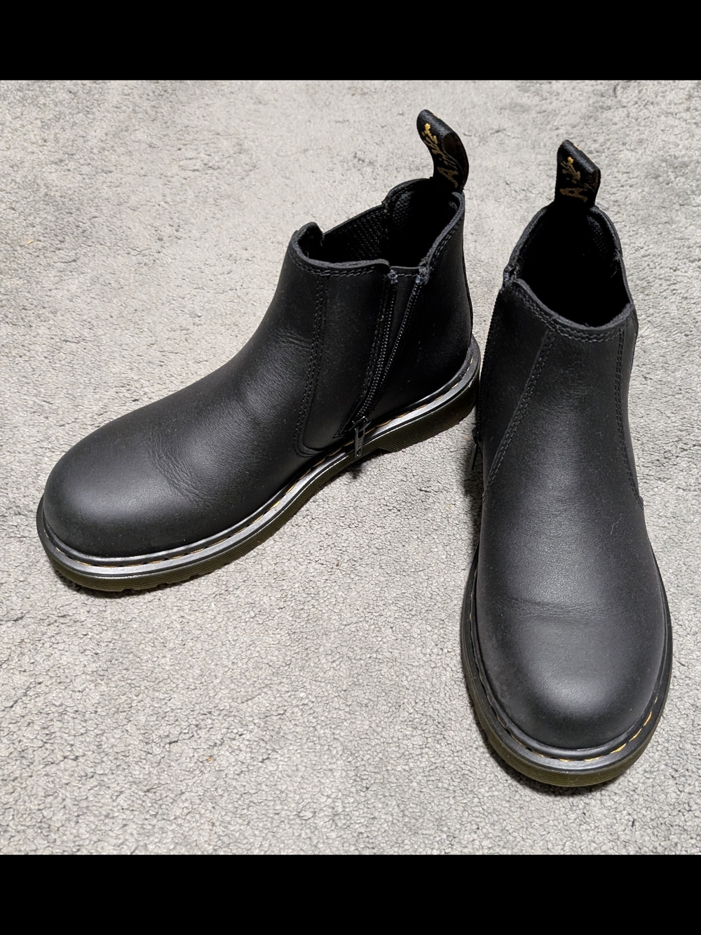 Dr. Martens Youth Black Chelsea Zip Boots